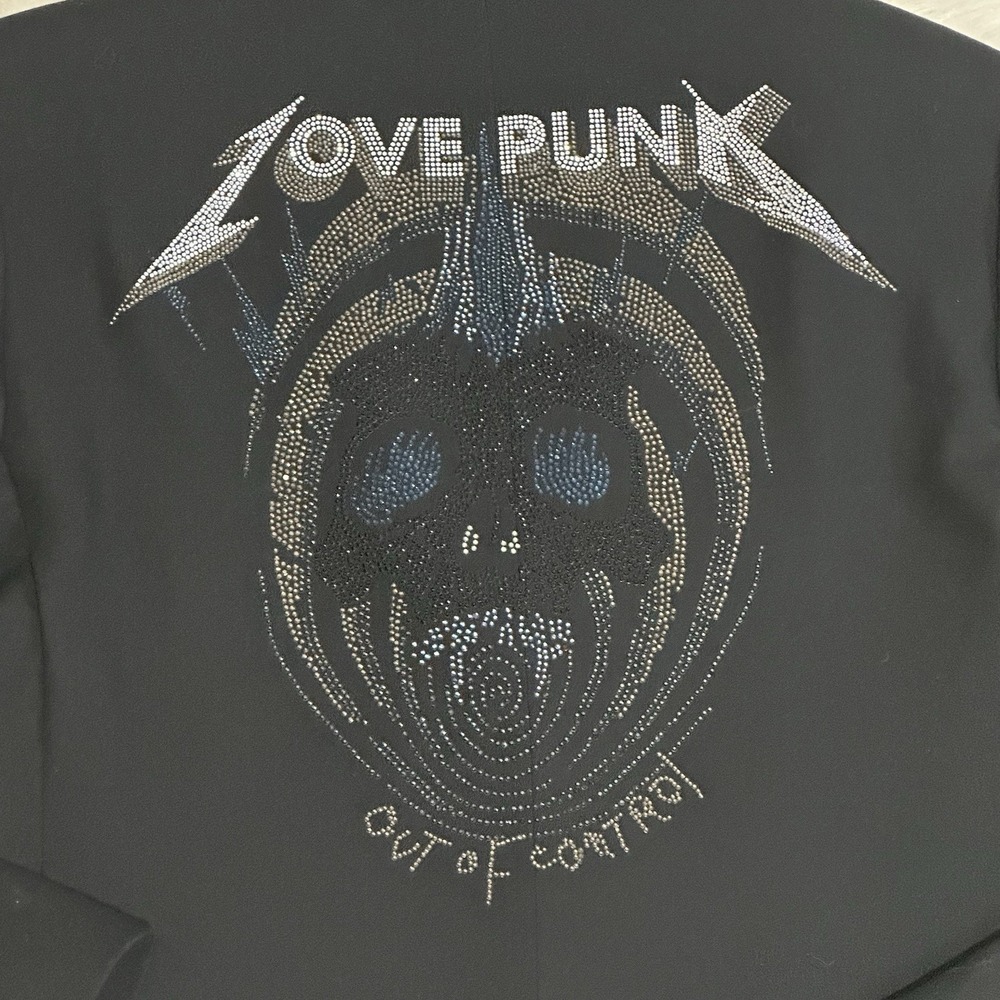 Zadig & Voltaire Womens Violin Strass Jacket Blazer Size 40 Rhinestone Skull - Picture 4 of 7